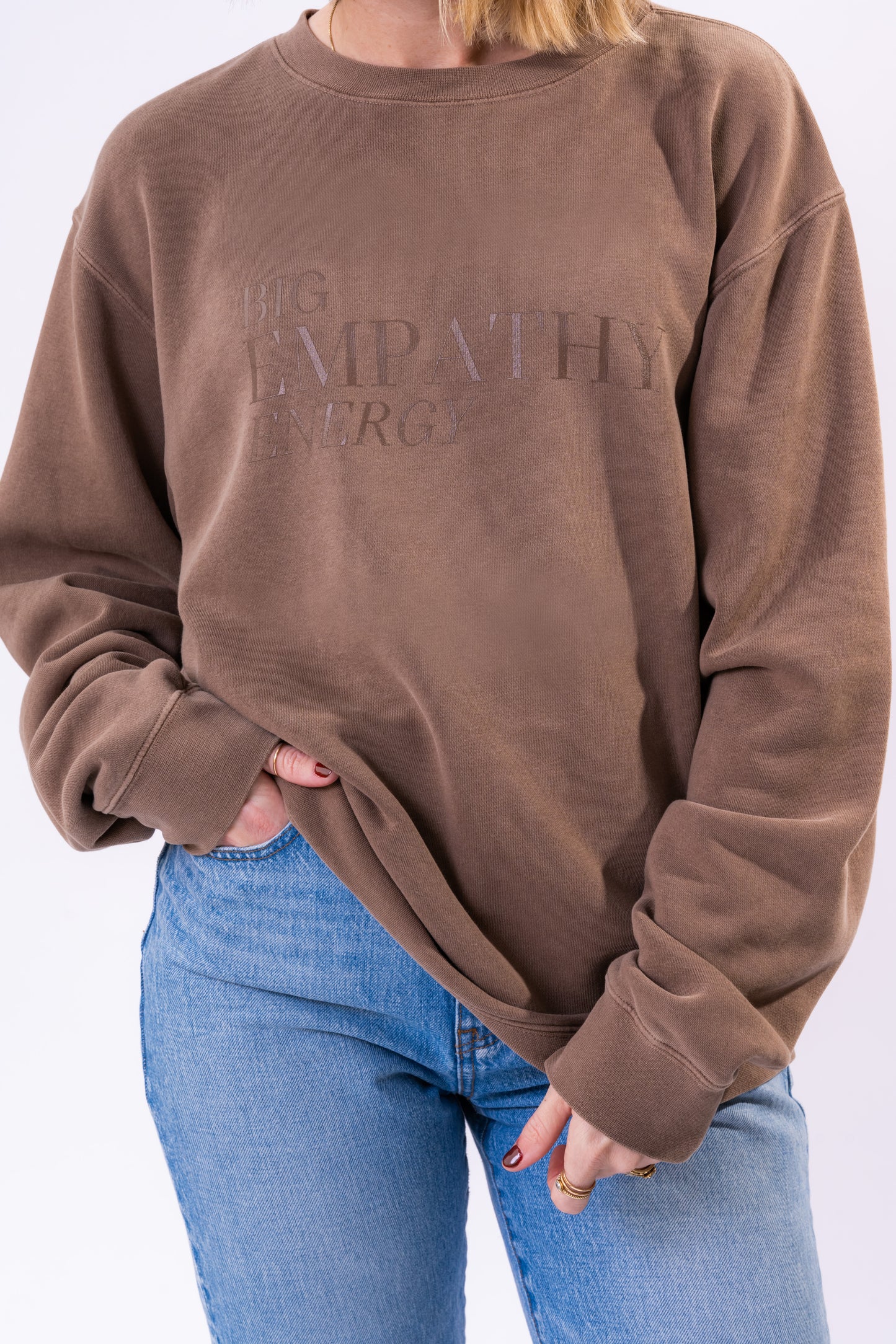 Big Empathy Energy® Brown Crewneck